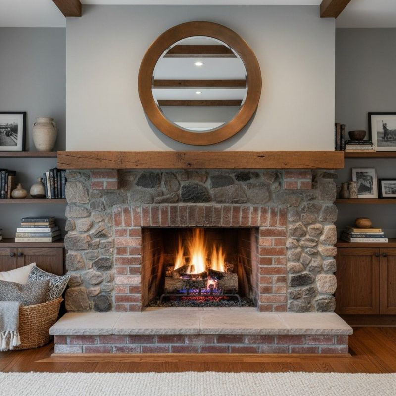 Brick Fireplace Installation